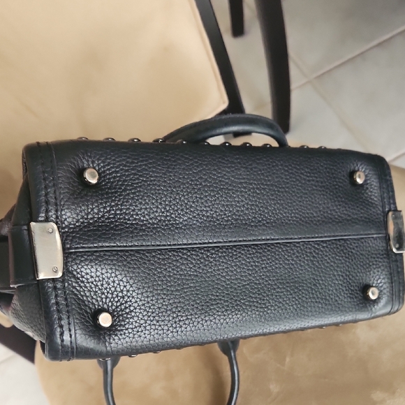 ✨️Coach Black Studded Leather Satchel - Picture 16 of 17